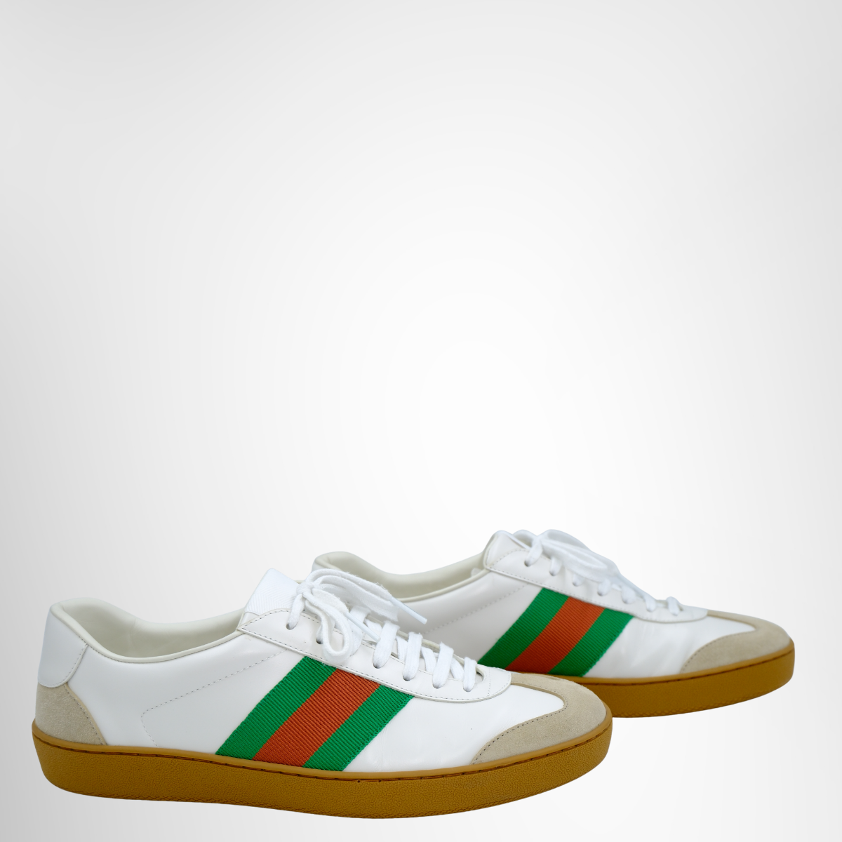 Gucci Pre-Owned Luxury G74 Web Sneakers - Antonio & Co. Side View