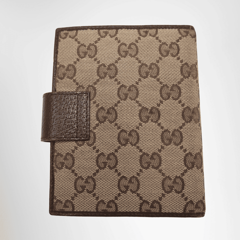 Gucci GG Canvas Agenda Notebook Cover – Pre-Owned Luxury Brand Accessories – Antonio & Co Front Page
