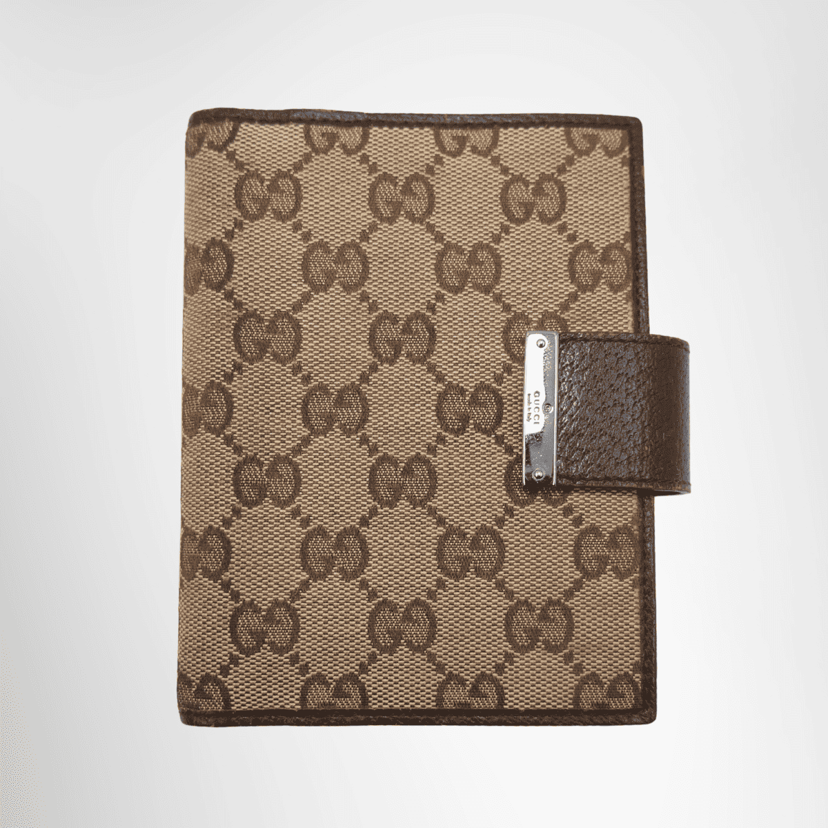 Gucci GG Canvas Agenda Notebook Cover – Pre-Owned Luxury Brand Accessories – Antonio & Co Back View