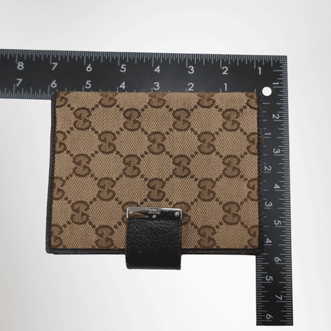 Gucci GG Canvas Agenda Notebook Cover – Pre-Owned Luxury Brand Accessories – Antonio & Co Measurement View