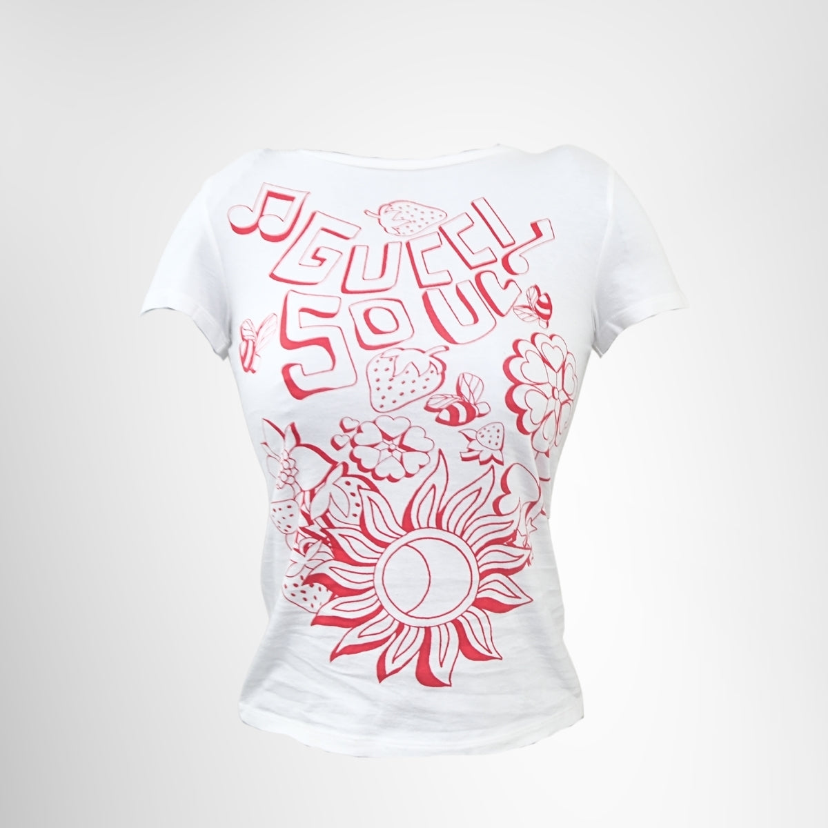 Gucci Short Sleeve White T-Shirt – Pre-Owned Luxury Brand Apparel – Antonio & Co Front Page 