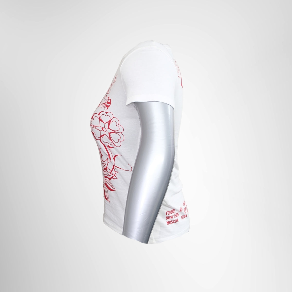 Gucci Short Sleeve White T-Shirt – Pre-Owned Luxury Brand Apparel – Antonio & Co Side View 2