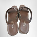 Gucci GG Canvas Platform Sandals – Pre-Owned Luxury Brand Shoes – Antonio & Co Insole View