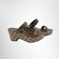 Gucci GG Canvas Platform Sandals – Pre-Owned Luxury Brand Shoes – Antonio & Co Side VIew 