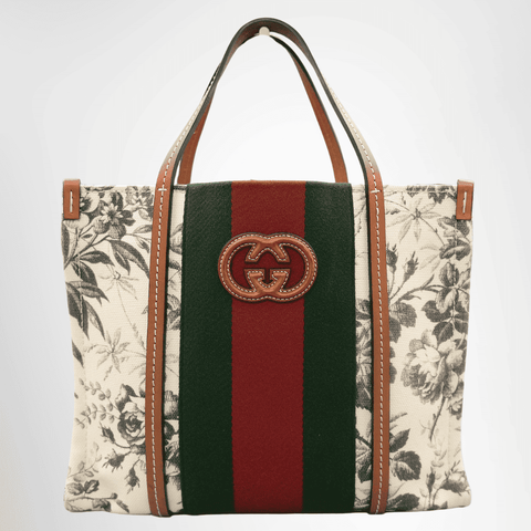 Interlocking GG Small Tote Bag Gucci Interlocking G Small Tote Bag – Floral Print