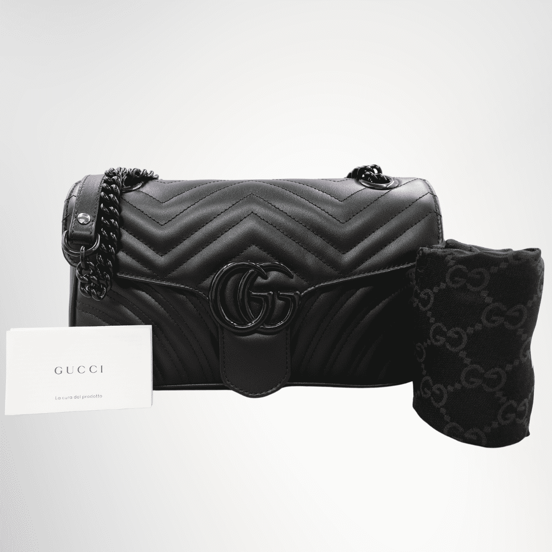 Gucci GG Marmont Small Matelassé Shoulder Bag – Black