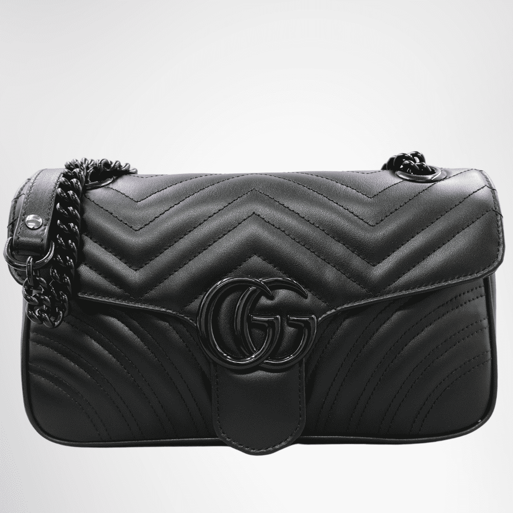 Gucci GG Marmont Small Matelassé Shoulder Bag – Black