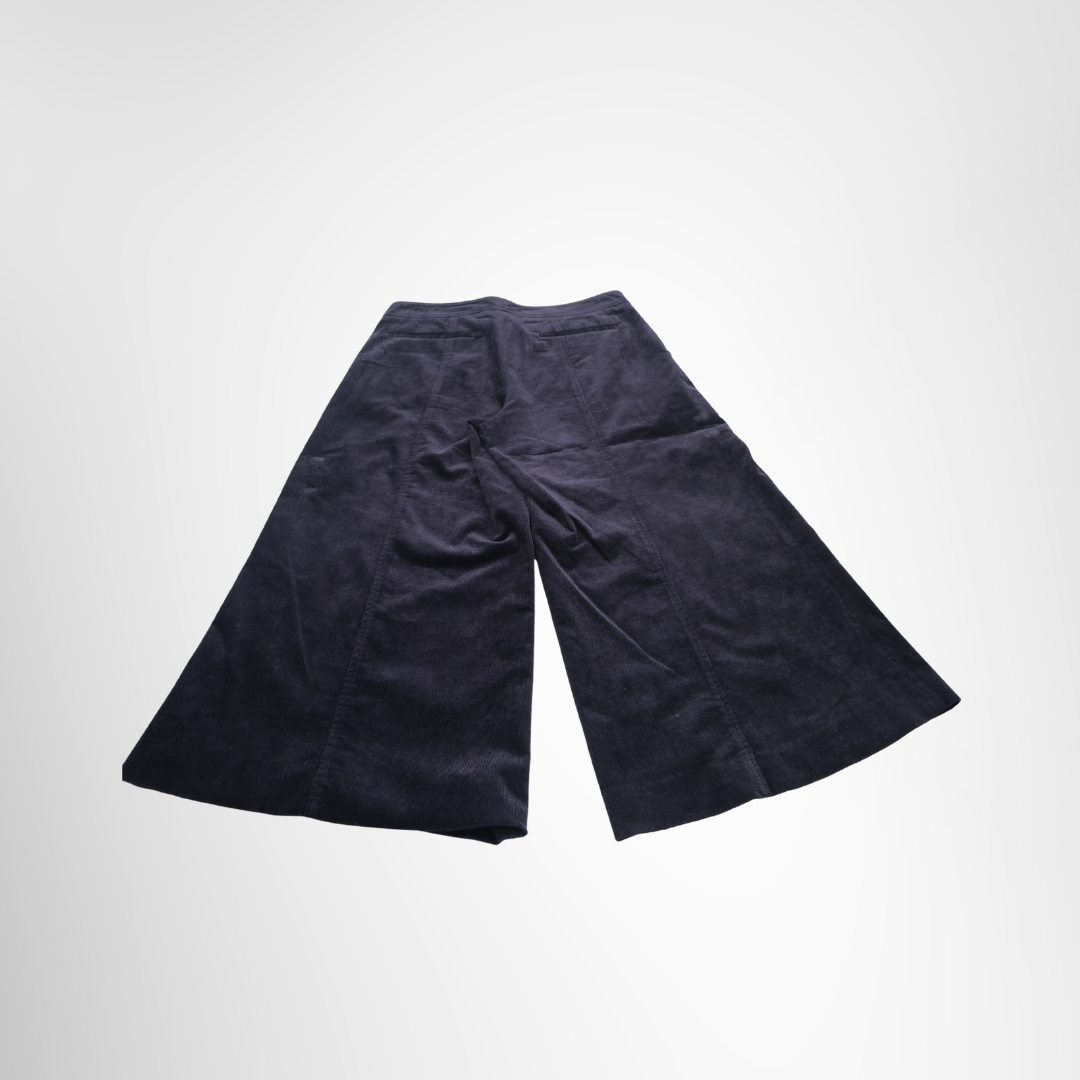 Gucci Navy Blue Corduroy Flare Trousers Size 40 – Pre-Owned Luxury Apparel – Antonio & Co – Bottom View