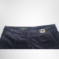 Gucci Navy Blue Corduroy Flare Trousers Size 40 – Pre-Owned Luxury Apparel – Antonio & Co – Logo and Tag