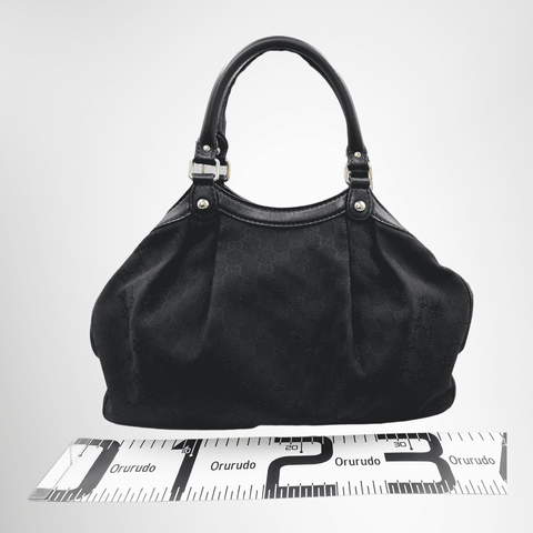 Gucci Sukey GG Canvas Tote Bag - Black