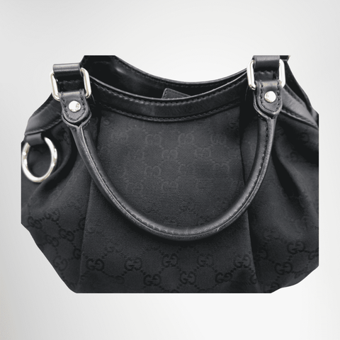 Gucci Sukey GG Canvas Tote Bag - Black