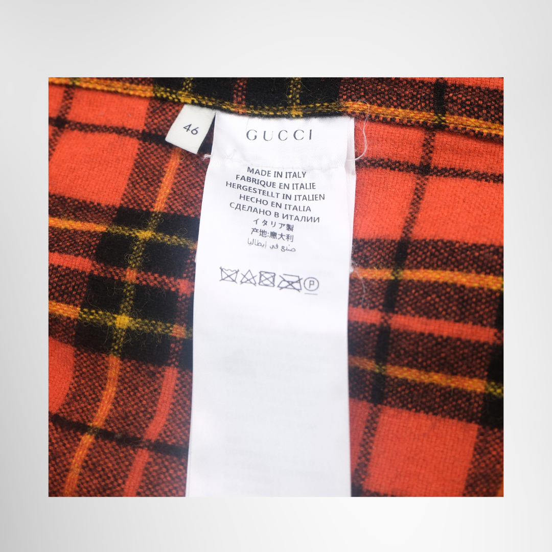 Gucci Preowned Luxury Apparel Logo Wappenn Long Shirt Tag View 2