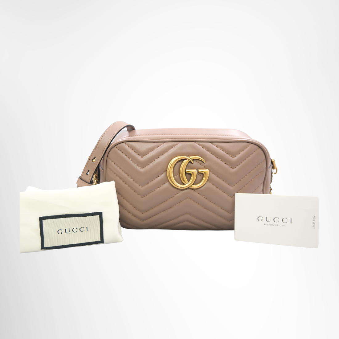 Gucci GG Marmont Camera Bag in Pink Beige