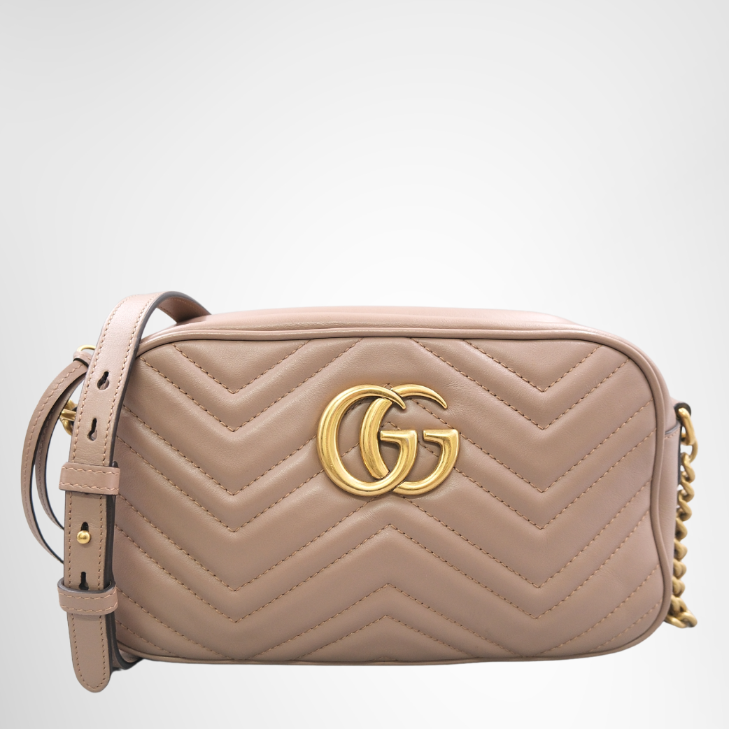 Gucci GG Marmont Camera Bag in Pink Beige