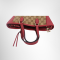 Gucci Preowned Luxury Bag GG Canvas Bree Satchel Handle View