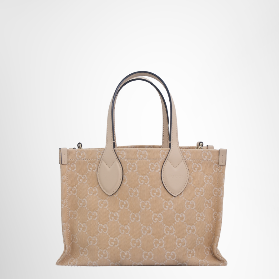 Gucci Preowned Luxury Bag GG Denim 2way BAg Front View