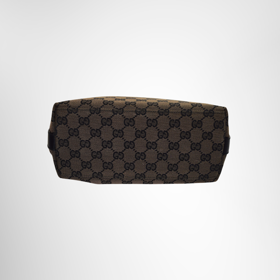 Gucci Preowned Luxury Bag GG Supreme Canvas Hobo Bag Bottom View