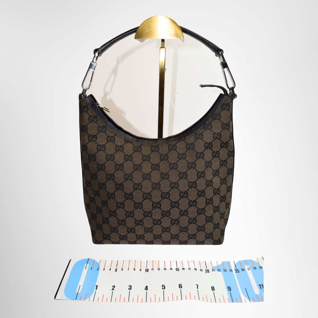 Gucci Preowned Luxury Bag GG Supreme Canvas Hobo Bag Front View 2