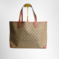 Gucci Preowned Luxury Bag GG Supreme Star Pattern Tote Bag Back View