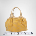 Gucci Preowned Luxury Bag Medium Sukey Tote Bag in Yellow Diamante Canvas Back View