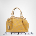 Gucci Preowned Luxury Bag Medium Sukey Tote Bag in Yellow Diamante Canvas Front View 3