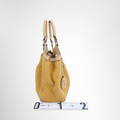 Gucci Preowned Luxury Bag Medium Sukey Tote Bag in Yellow Diamante Canvas Side View