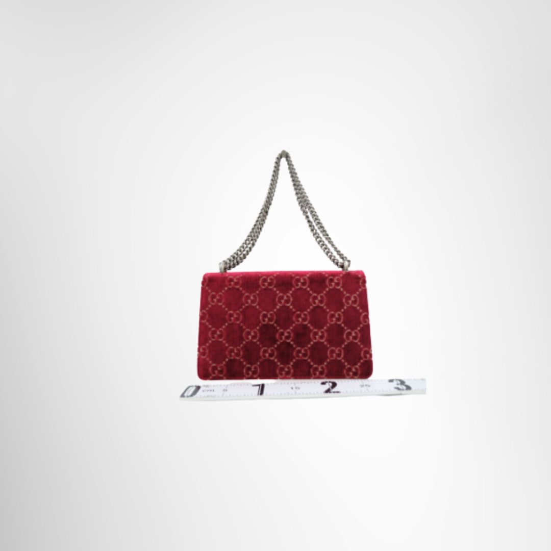 Gucci Preowned Luxury Dionysus GG Velvet Bag Back View - Antonio & Co.