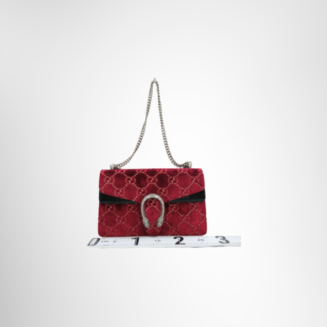 Gucci Preowned Luxury Dionysus GG Velvet Bag Front View - Antonio & Co.