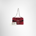Gucci Preowned Luxury Dionysus GG Velvet Bag Front View with Dustbag - Antonio & Co.
