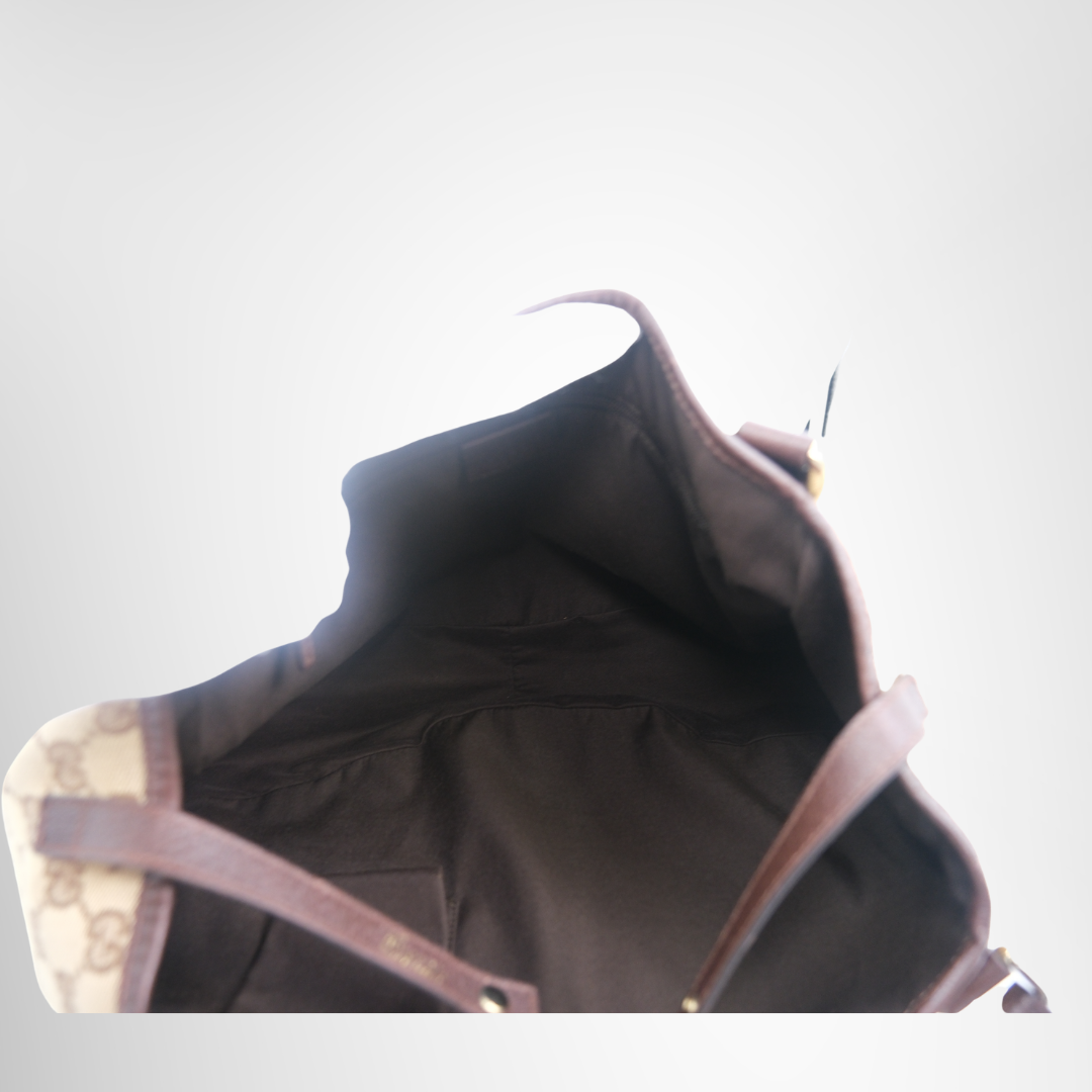 Gucci Preowned Luxury GG-Canvas Abbey Tote Bag Inside View - Antonio & Co.