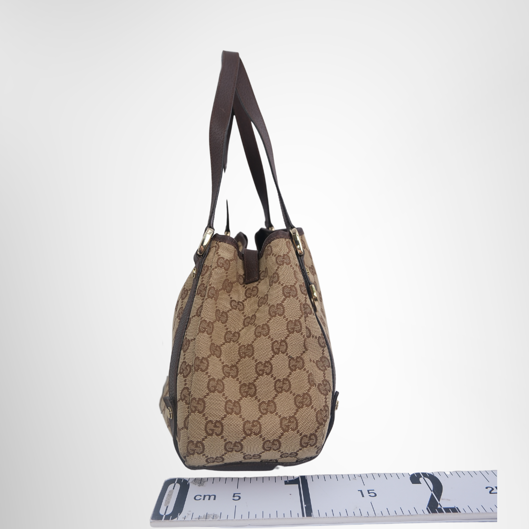 Gucci Preowned Luxury GG-Canvas Abbey Tote Bag Side View - Antonio & Co.