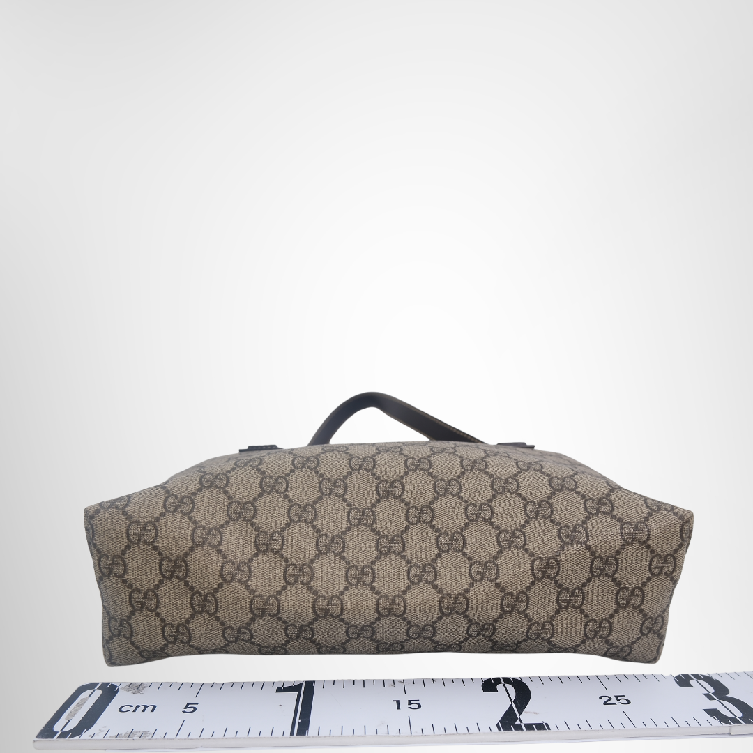 Gucci Preowned Luxury GG Supreme Tote1 Bag Bottom View - Antonio & Co.