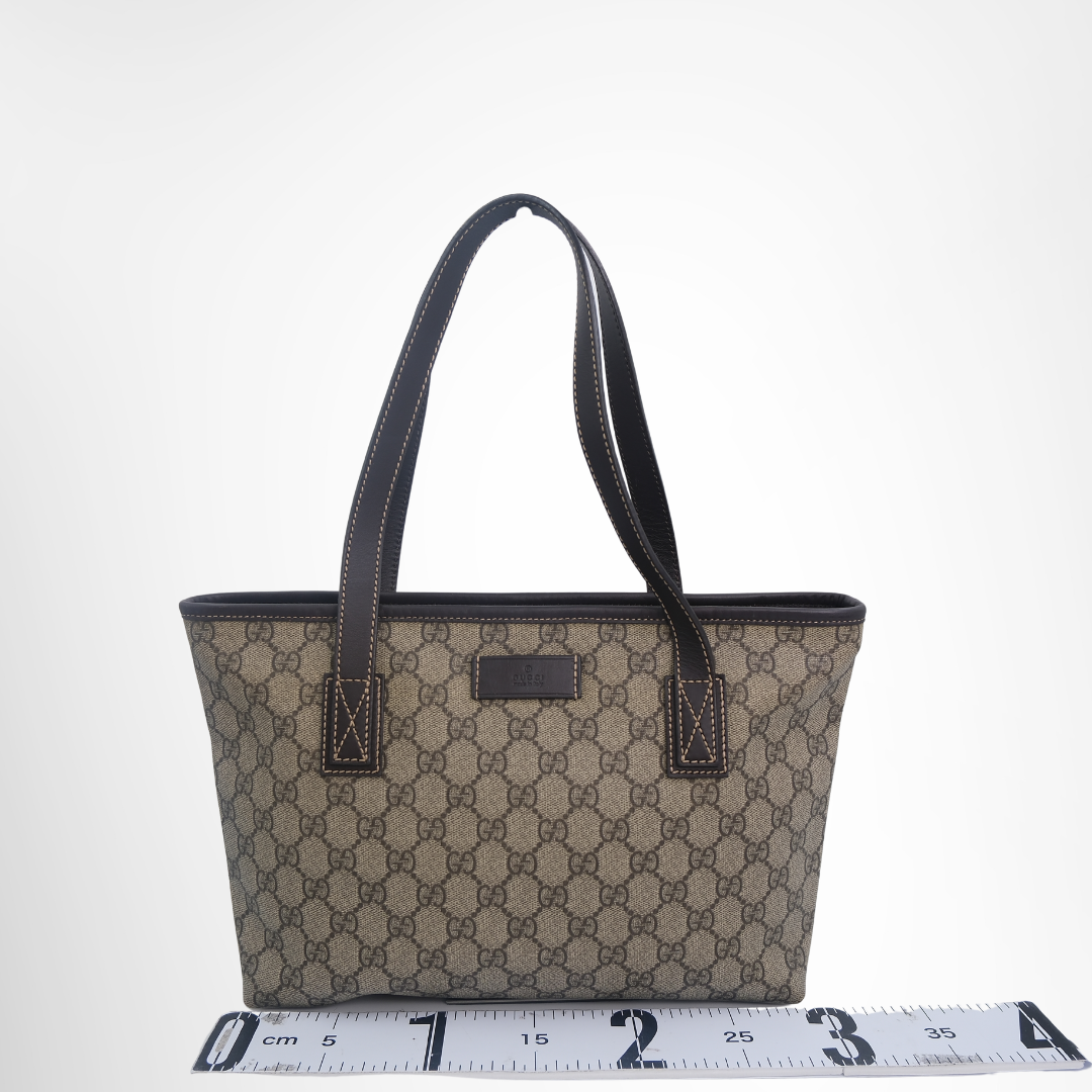 Gucci Preowned Luxury GG Supreme Tote1 Bag Front View - Antonio & Co.