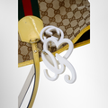 Gucci Preowned Luxury Jolie Web GG Canvas Tote Bag in Yellow Minimal Charms Scratches - Antonio & Co.