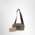 Gucci Preowned Luxury Neo Vintage GG Supreme Canvas Messenger Bag Front View with Dustbag - Antonio & Co.