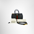 Gucci Preowned Luxury Ophidia Small Top Handle Bag Front View with Dustbag, Strap and Card - Antonio & Co.