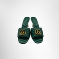 Gucci Preowned Luxury Sandals Double GG Marmont Sandals Front View 2