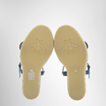 Gucci Preowned Luxury Sandals GG Leather Wedge Espadrille Bottom View