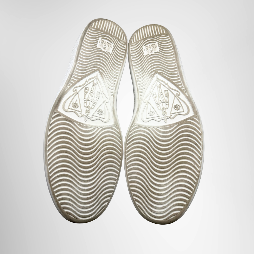 Gucci Preowned Luxury Shoes Ace Embroidered Sneaker Bottom View