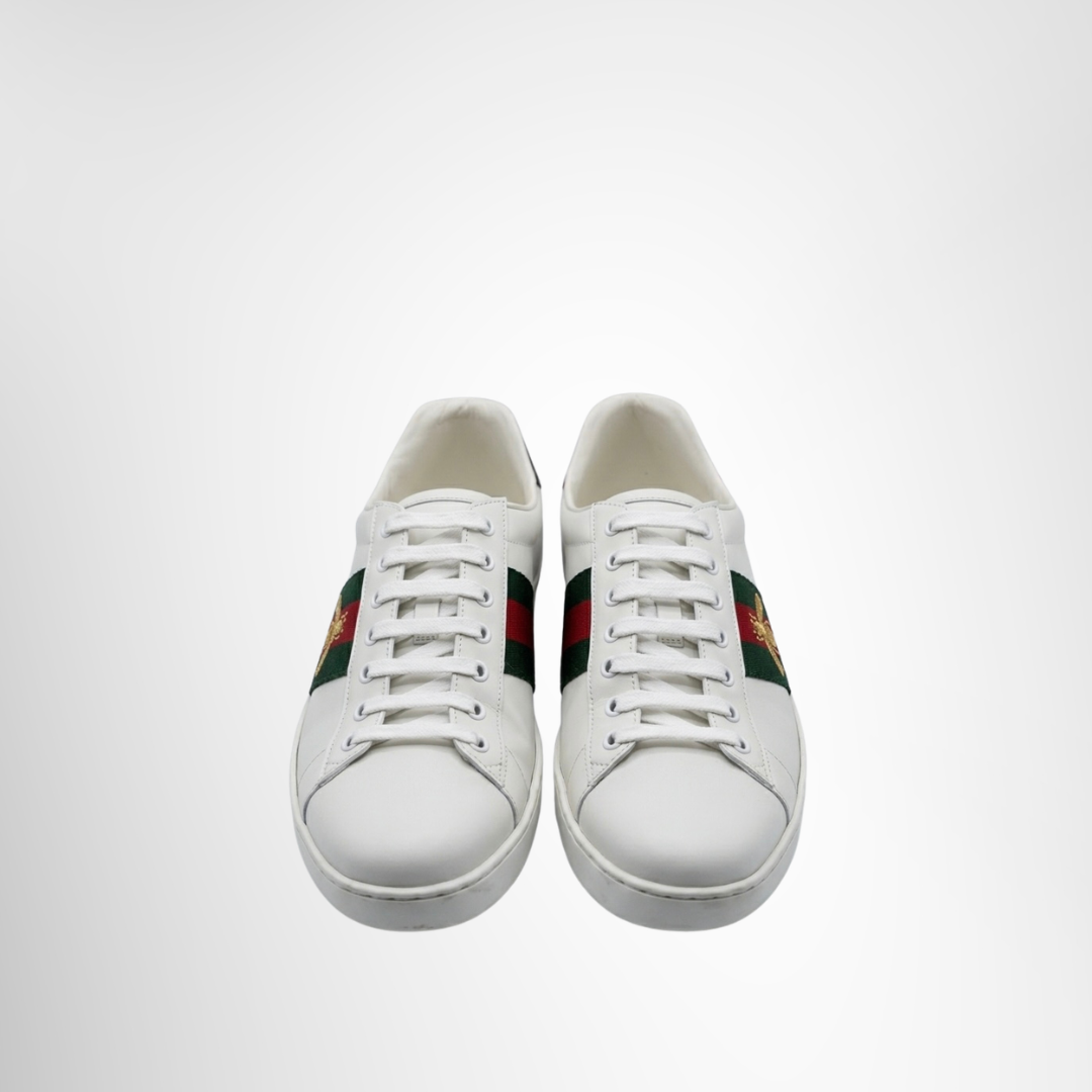 Gucci Preowned Luxury Shoes Ace Embroidered Sneaker Front View