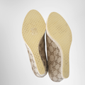 Gucci Preowned Luxury Shoes Canvas Wedge Bottom View