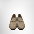 Gucci Preowned Luxury Shoes Horsebit Suede Driver Front View