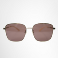 Gucci Preowned Luxury Square Brown Frame Metallic Sunglasses Front View - Antonio & Co.