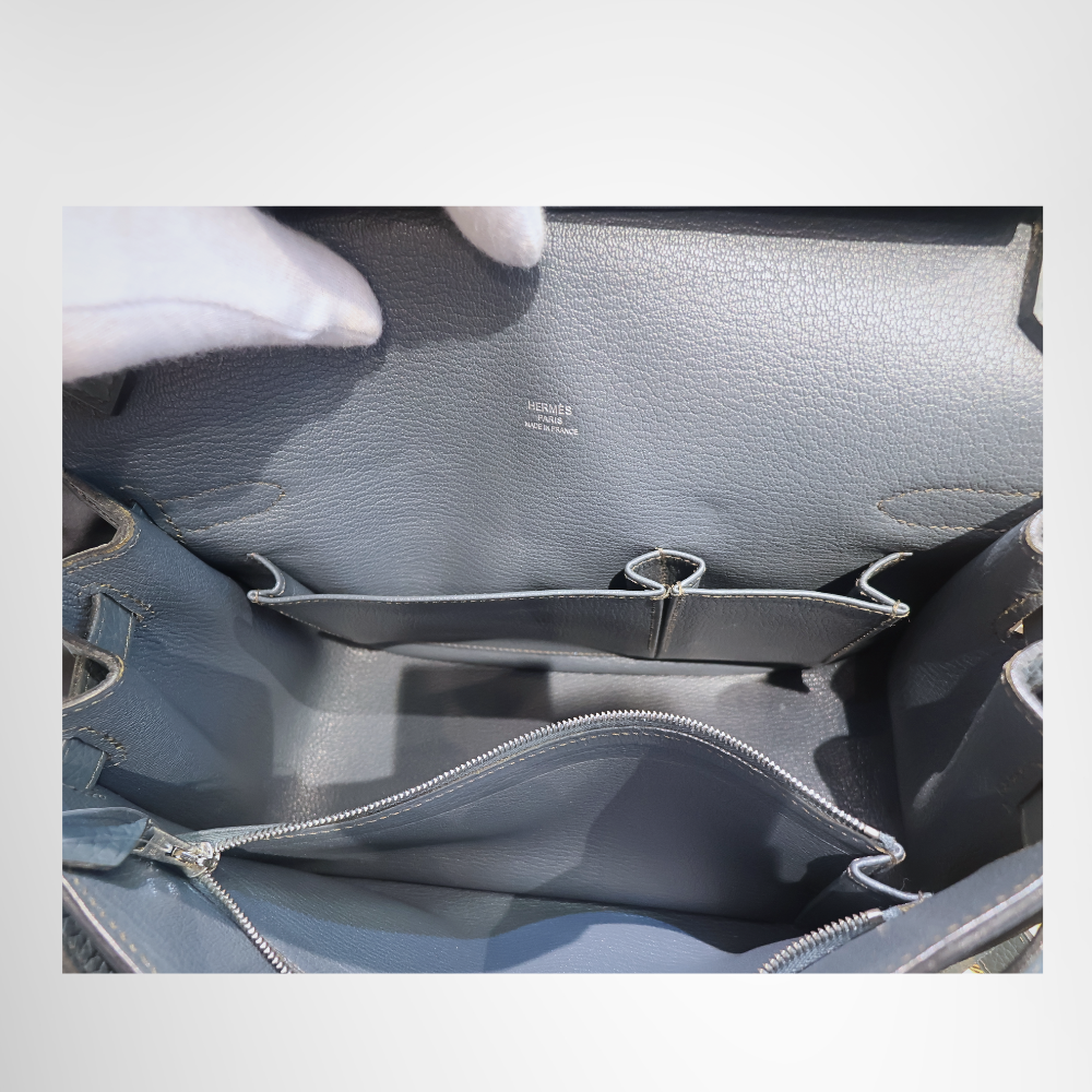 Jypsiere 28 Bleu Taurillon Clemence Bag