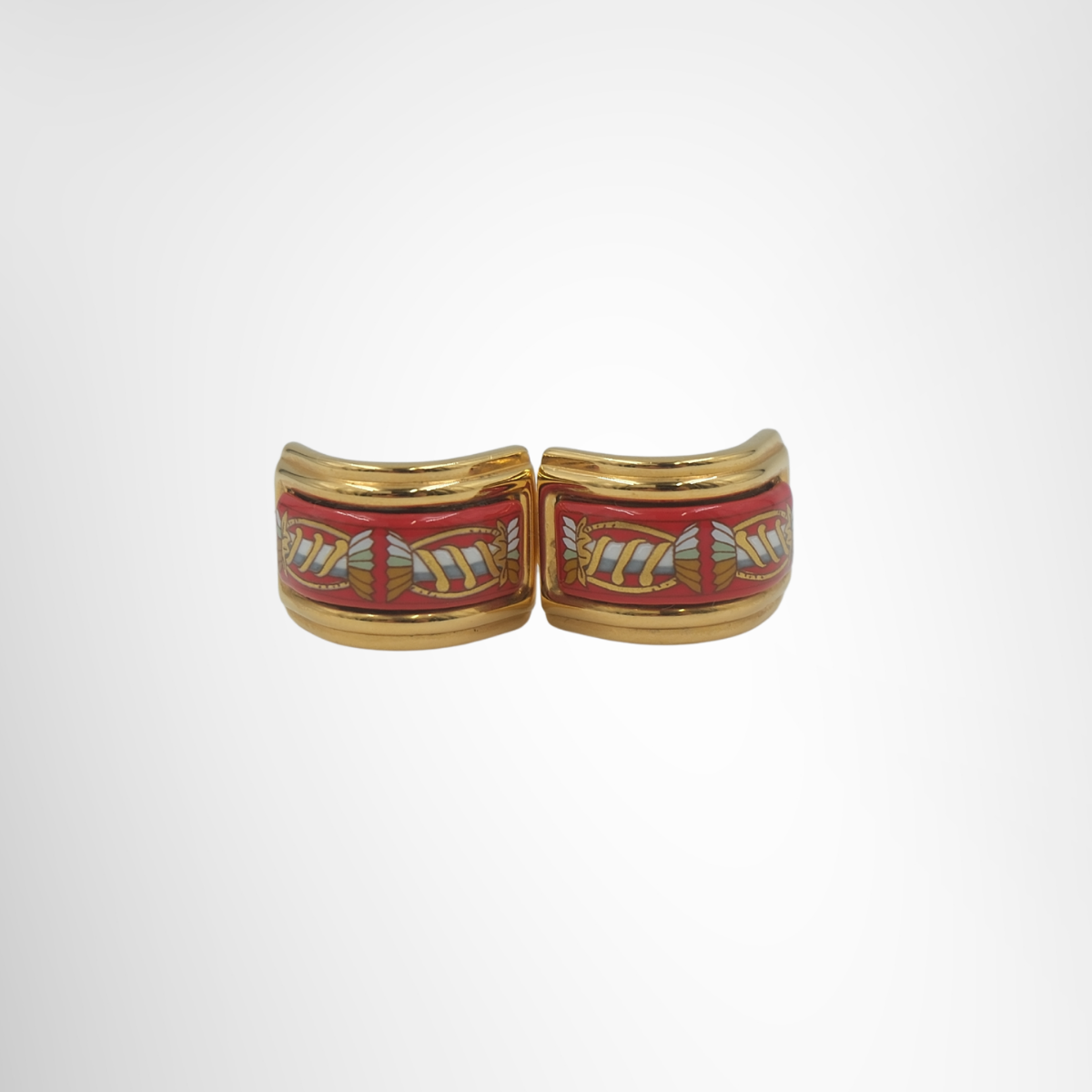 Hermès Enamel Cloisonné Ear-Clip – Pre-Owned Luxury Accessories – Antonio & Co Wide-View