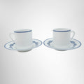 Hermes Chaine d'Ancre Demitasse Cup And Saucer Set In Blue – Pre-Owned Luxury Brand Accessories – Antonio & Co Plate And Cup Set