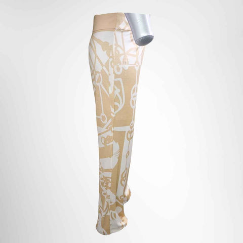 Hermès Silk Bootcut Trousers - Size 38