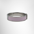 Hermes Preowned Luxury Accessories Clic Clac Lavander Silver Hardware Side View 1