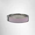 Hermes Preowned Luxury Accessories Clic Clac Lavander Silver Hardware Side View 2