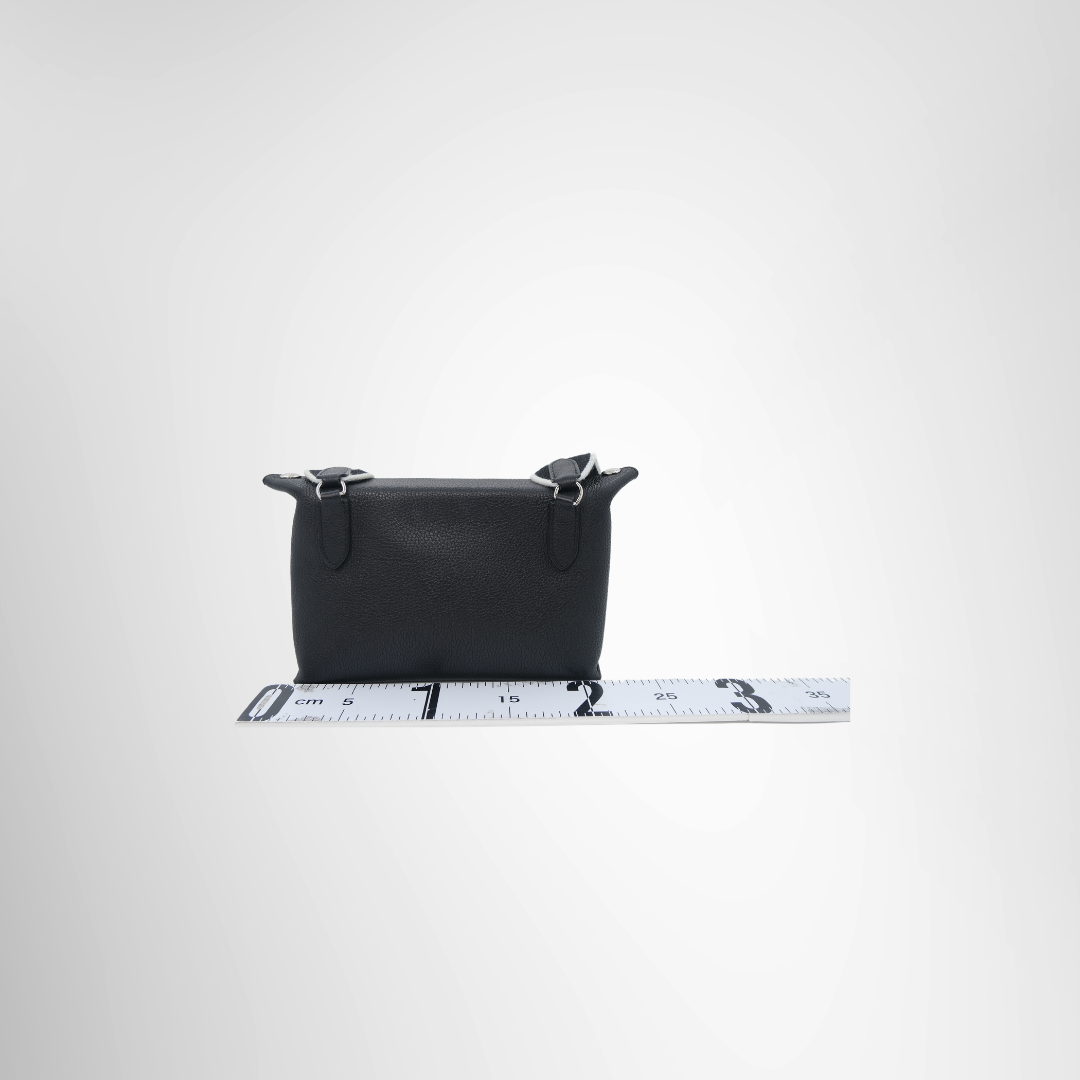 Hermes Preowned Luxury Bag Videpoches Black Back View
